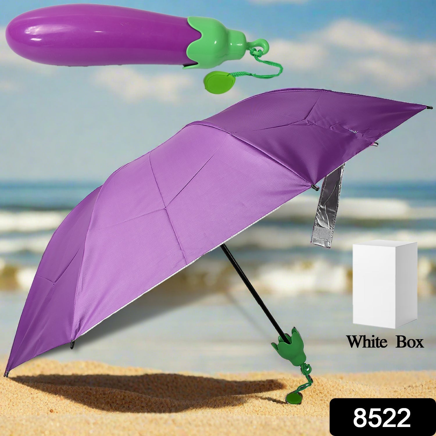 Vegetable shaped Folding Umbrella, Plastic Case Creative Fashion Folding Mini Sun Shade Rain Umbrella, Unique Umbrella, Sun & UV Protection, Cute Design (1 Pc) Vegetable shaped Folding Umbrella, Plastic Case Creative Fashion Folding Mini Sun Shade Rain Umbrella, Unique Umbrella, Sun & UV Protection, Cute Design (1 Pc)